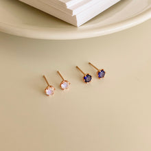 Load image into Gallery viewer, [mattoi] Simple Gemstone Stud Earrings
