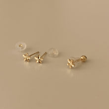 Load image into Gallery viewer, [mattoi] 14K Gold Flower Piercing Earrings
