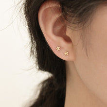 Load image into Gallery viewer, [mattoi] 14K Gold Flower Piercing Earrings
