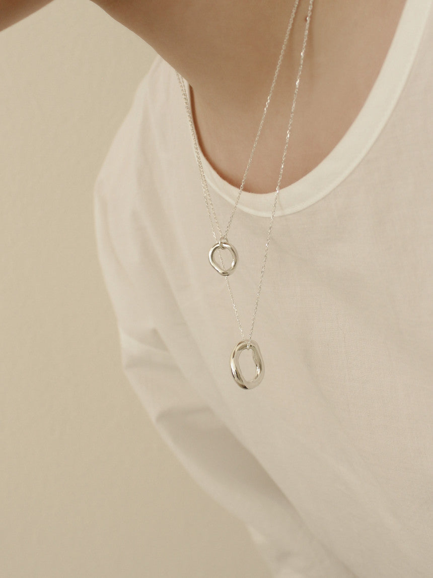 [mattoi] Melting Ring Necklace