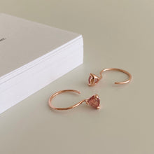 Load image into Gallery viewer, [mattoi] Romantic Strawberry Quartz Earrings
