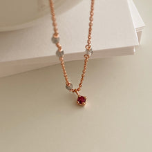 Load image into Gallery viewer, [mattoi] Dear Rhodolite Garnet Necklace
