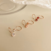 Load image into Gallery viewer, [mattoi] Liv Peach Moonstone Ring Earrings
