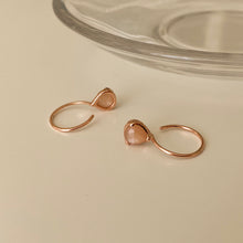 Load image into Gallery viewer, [mattoi] Liv Peach Moonstone Ring Earrings
