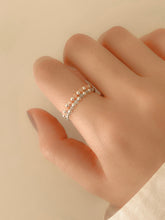 Load image into Gallery viewer, [mattoi] Crystal Beads &amp; Silver Ball Layer Ring
