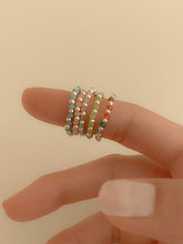 Load image into Gallery viewer, [mattoi] Crystal Beads &amp; Silver Ball Layer Ring
