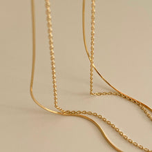 Load image into Gallery viewer, [mattoi] Dewy Double Chain Necklace
