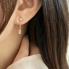 Load image into Gallery viewer, [mattoi] Raindrop Rainbow Moonstone Earrings
