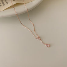 Load image into Gallery viewer, [mattoi] Raindrop Rose Quartz Necklace
