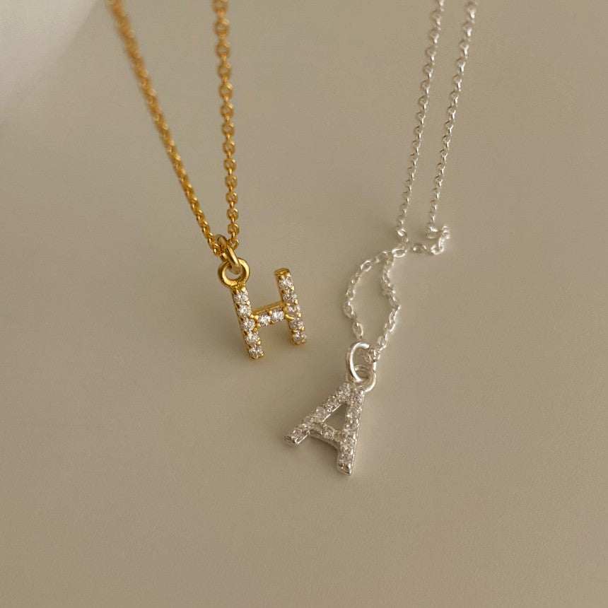 [mattoi] Shimmer Initial Necklace