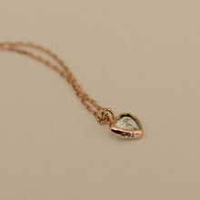 Load image into Gallery viewer, [mattoi] 14K Gold Glow Heart Blue Topaz Necklace
