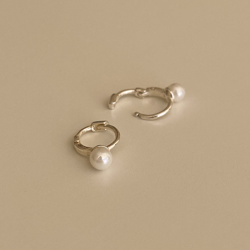 [mattoi] Mini Pearl One Touch Ring Earring