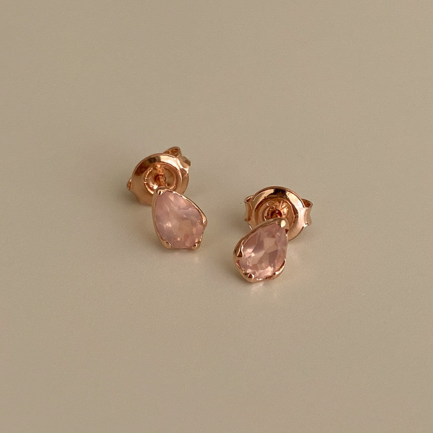 [mattoi] Pluie Rose Quartz Earrings