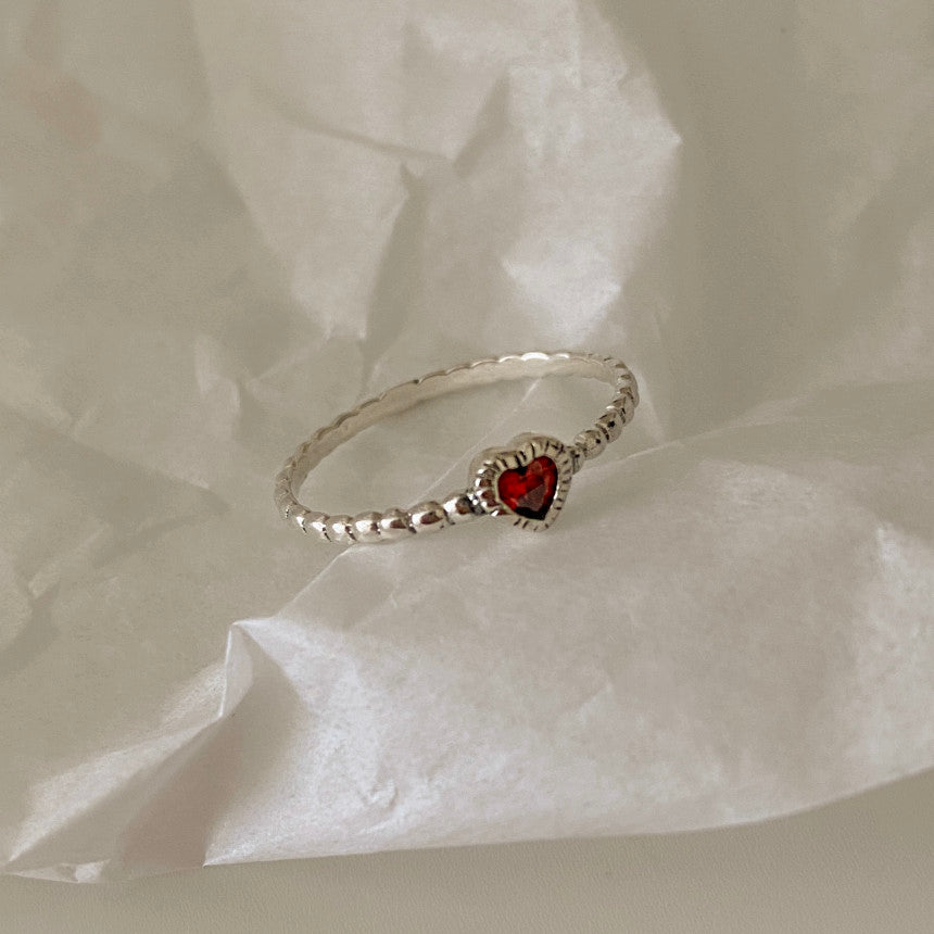 [mattoi] Heart Gemstone Ring