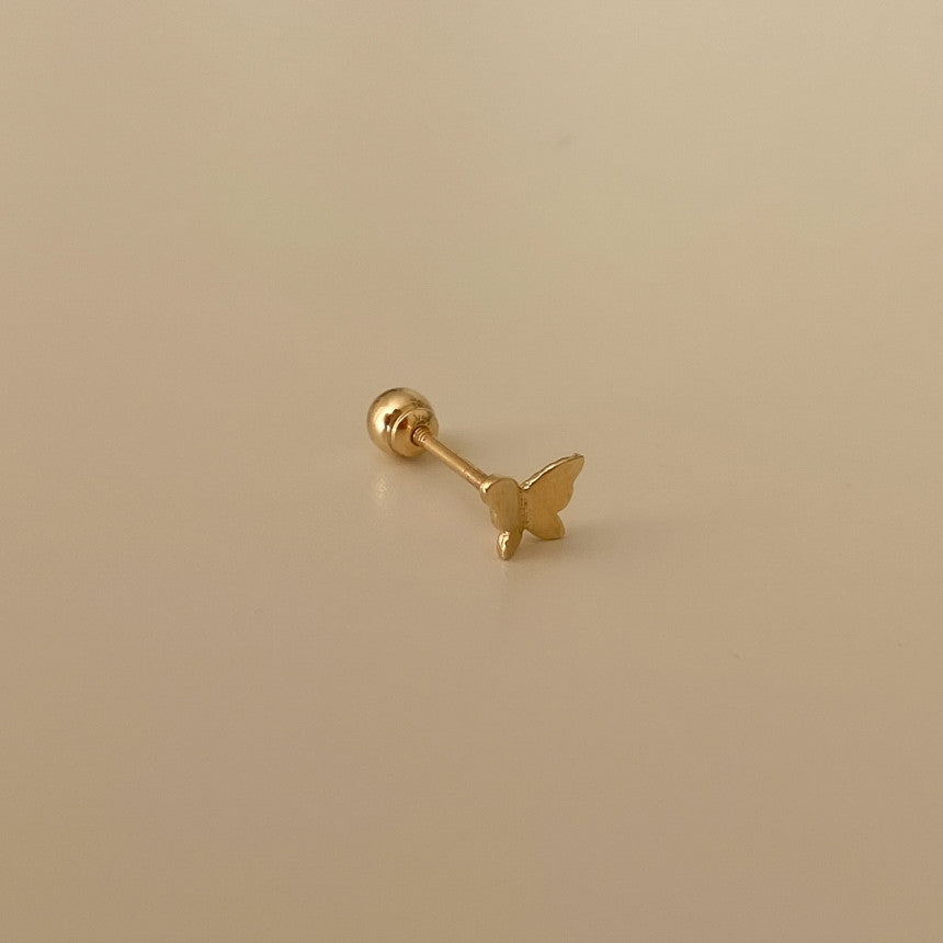 [mattoi] 14K Gold Butterfly Piercing Earrings