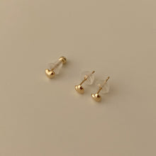 Load image into Gallery viewer, [mattoi] 14K Gold Heart Piercing Earrings
